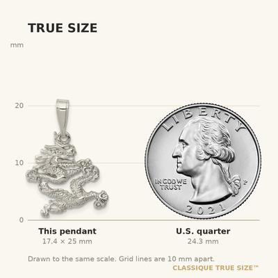 Sterling Silver Dragon Pendant