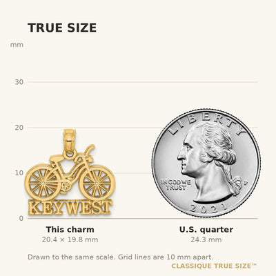 14K KEY WEST Bicycle Charm