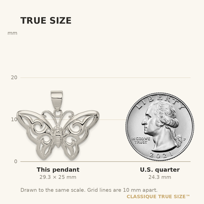 Sterling Silver Butterfly Pendant