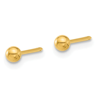 Inverness Stainless Steel 24K Gold-plated Ball Post Earrings
