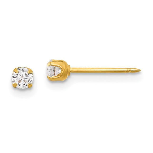 14k Yellow Gold Earrings Style 7E-SP - Classique Jewelry Inc.