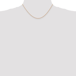 14K Rose Gold Carded . Cable Rope with Spring Ring Clasp Chain (Style 7RR-16)