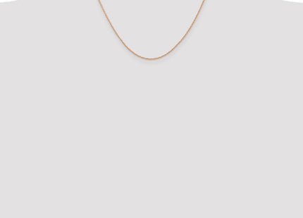 14K Rose Gold Carded . Cable Rope with Spring Ring Clasp Chain (Style 7RR-18)