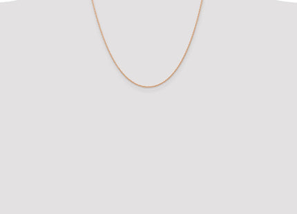 14K Rose Gold Carded . Cable Rope with Spring Ring Clasp Chain (Style 7RR-20)