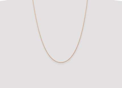 14K Rose Gold Carded . Cable Rope with Spring Ring Clasp Chain (Style 7RR-24)