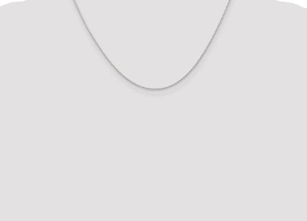14K White Gold Carded . Cable Rope with Spring Ring Clasp Chain (Style 7RW-18)