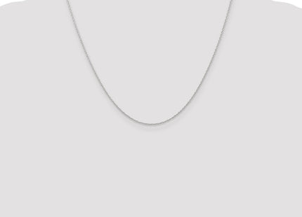 14K White Gold Carded . Cable Rope with Spring Ring Clasp Chain (Style 7RW-20)