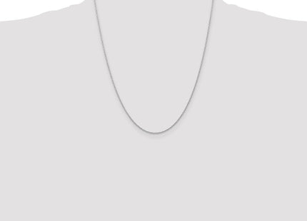 14K White Gold Carded . Cable Rope with Spring Ring Clasp Chain (Style 7RW-22)