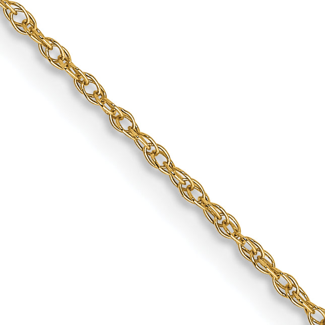 14K Carded . Cable Rope with Spring Ring Clasp Chain, 16 x 0.7mm