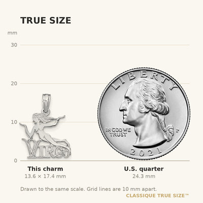 14K WG VIRGO Zodiac Charm