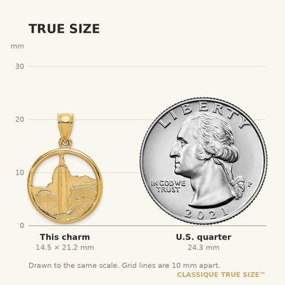 14K Washington D.C. Skyline Circle Charm