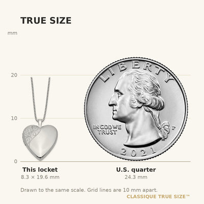 Sterling Silver Rhodium-plated Polished Swirl Design Mother/Daughter Locket/Pendant Necklace Set