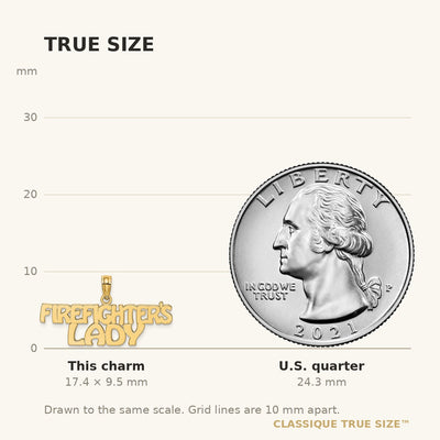 14K FIREFIGHTER'S LADY Charm