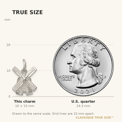 Sterling Silver Windmill Charm