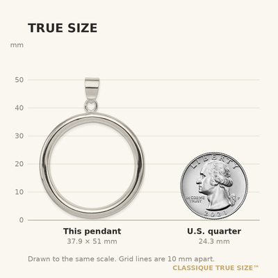 Sterling Silver Rhodium-plated Circle Pendant