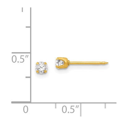 Inverness 24K Plated April Crystal Birthstone Earrings