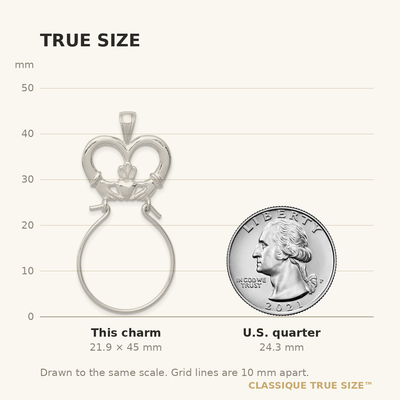 Sterling Silver Claddagh Charm Holder