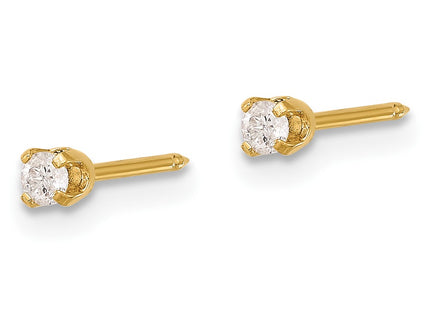14k Yellow Gold Earrings Style 8E - Classique Jewelry Inc.