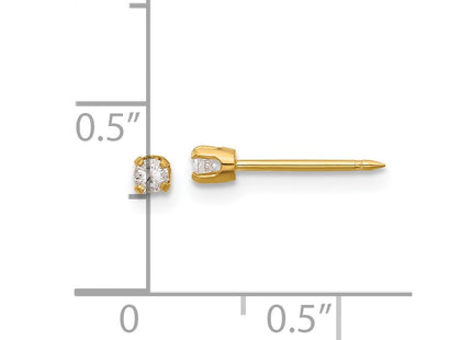 14k Yellow Gold Earrings Style 8E - Classique Jewelry Inc.