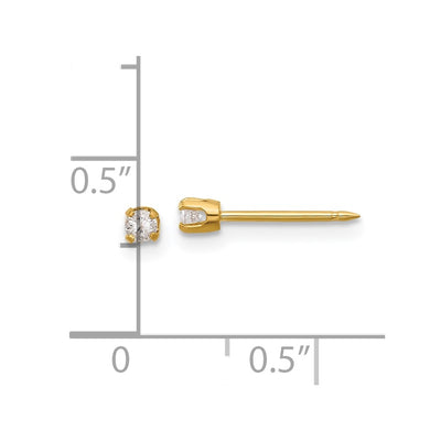 Inverness 14K Polished . Diamond Post Earrings