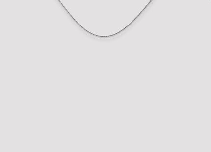 14K White Gold Carded . Cable Rope with Spring Ring Clasp Chain (Style 8RW-16)
