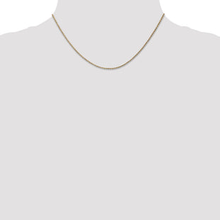 14K Carded . Cable Rope with Spring Ring Clasp Chain (Style 8RY-16)