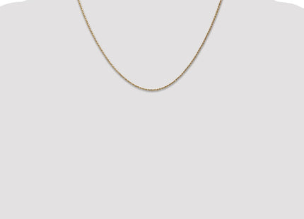 14K Carded . Cable Rope with Spring Ring Clasp Chain (Style 8RY-18)