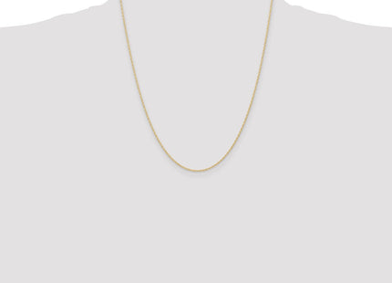14K Carded . Cable Rope with Spring Ring Clasp Chain (Style 8RY-22)