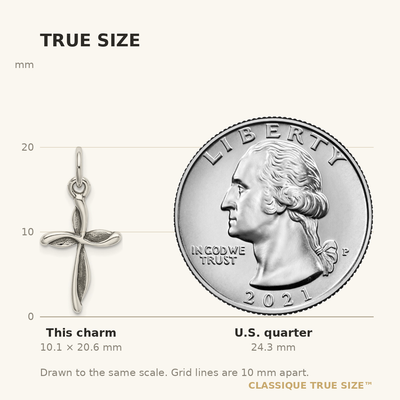 Sterling Silver Antiqued Passion Cross Charm
