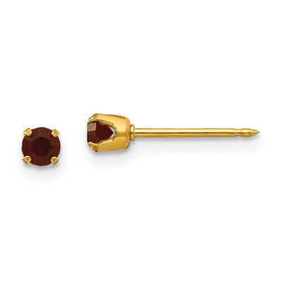 Inverness 14K January Crystal Birthstone Post Earrings