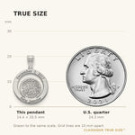10k White Gold Date and Fingerprint Pendant view 2
