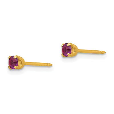 Inverness 14K February Crystal Birthstone Post Earrings