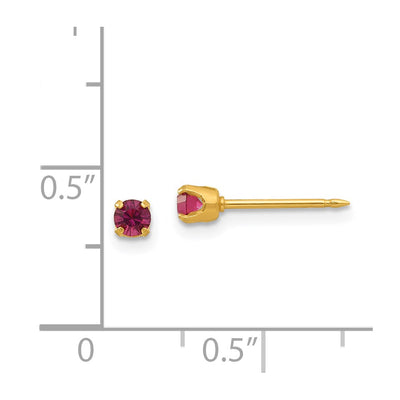 Inverness 14K February Crystal Birthstone Post Earrings