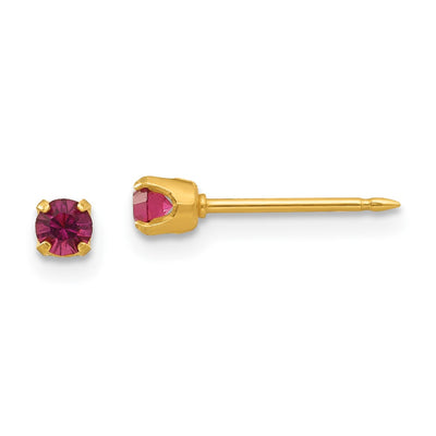 Inverness 14K February Crystal Birthstone Post Earrings