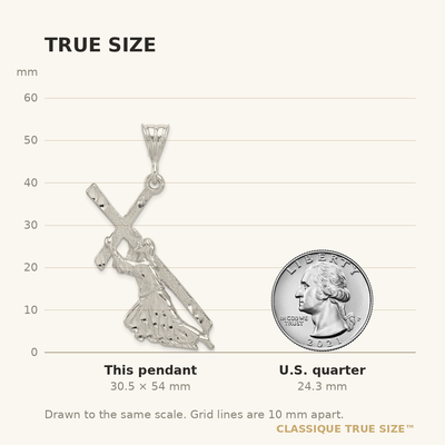 Sterling Silver St. Andrew Cross Pendant