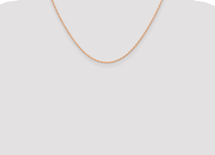 14K Rose Gold Carded . Cable Rope with Spring Ring Clasp Chain (Style 9RR-18)