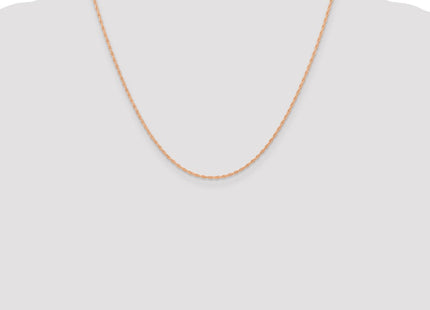 14K Rose Gold Carded . Cable Rope with Spring Ring Clasp Chain (Style 9RR-20)