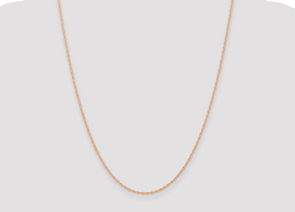 14K Rose Gold Carded . Cable Rope with Spring Ring Clasp Chain (Style 9RR-24)
