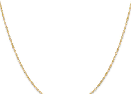 14K Carded . Cable Rope with Spring Ring Clasp Chain, 18 x 1.15mm