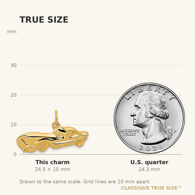 14K Sports Car Charm