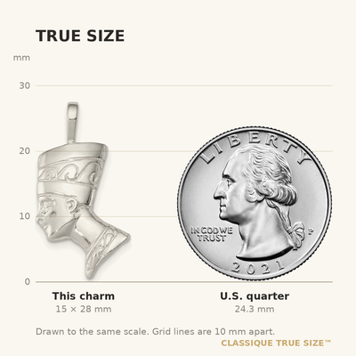 Sterling Silver Nefertiti Charm