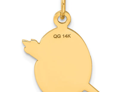 14K gold charm, another view