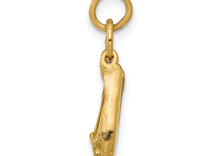 14K 3D Ballet Slippers Charm