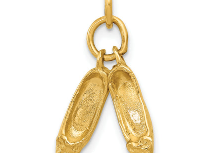 14K 3D Ballet Slippers Charm