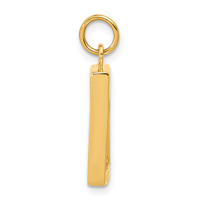 14K Fancy Border Picture Frame Pendant