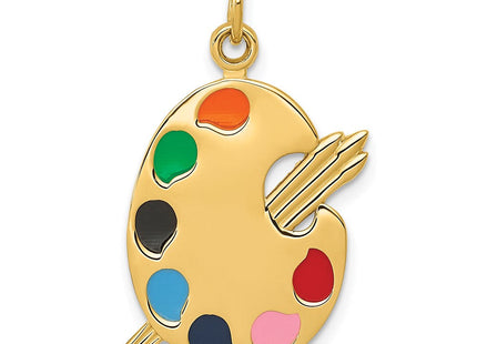14k Enameled Artist Palette Charm (Style A0329)