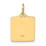 14K Enameled Pink Engravable Birth Certificate Charm, 20 x 13mm view