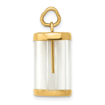 14K Fillable Capsule Charm