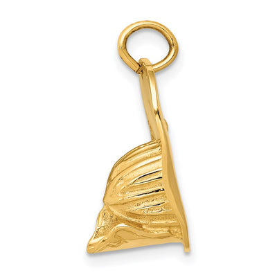 14K 3-D Large Fireman's Hat Charm