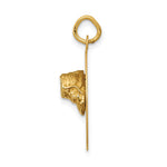 14K Small Solid Engravable Baby Shoes on Disc Charm view